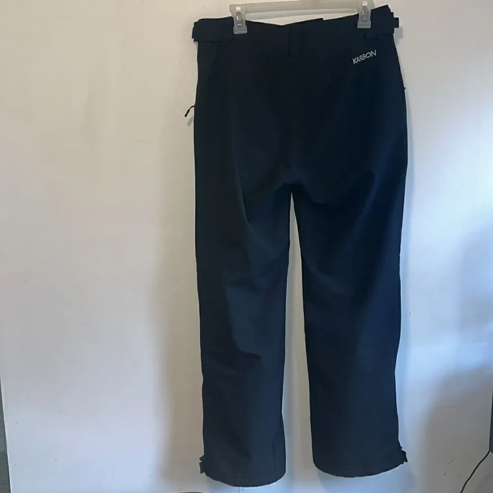 EXCELLENT CONDITION WOMEN’S SIZE 8 BLACK KARBON PRISM INSULATED SKI/SNOWPANTS